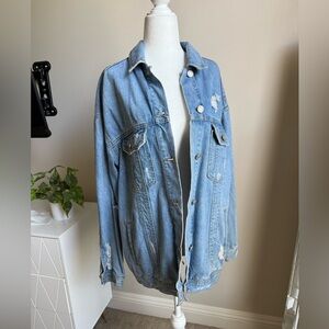 Missguided Blue Oversized Jean Jacket